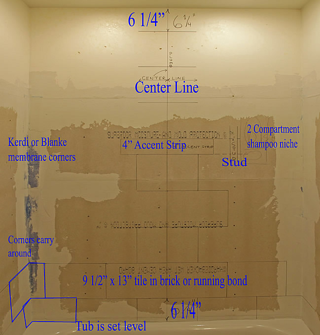 tile layout diy bathroom walls